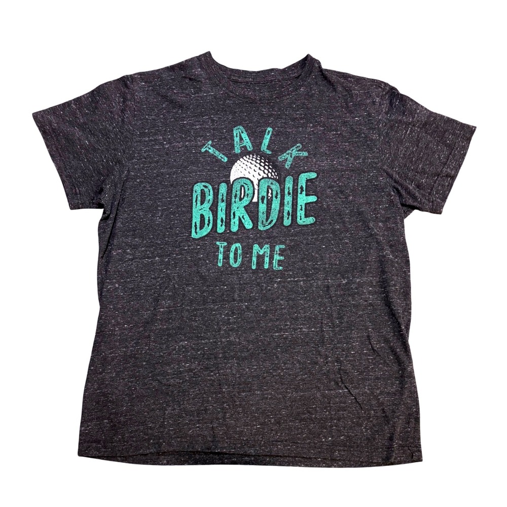 Mens Talk Birdie To Me Golf T Shirt Gray Funny Golfing Tee Top‎ Large